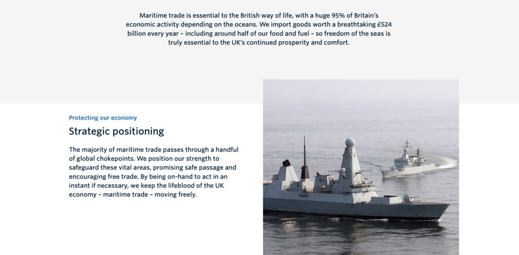 Royal Navy: Strategic positioning