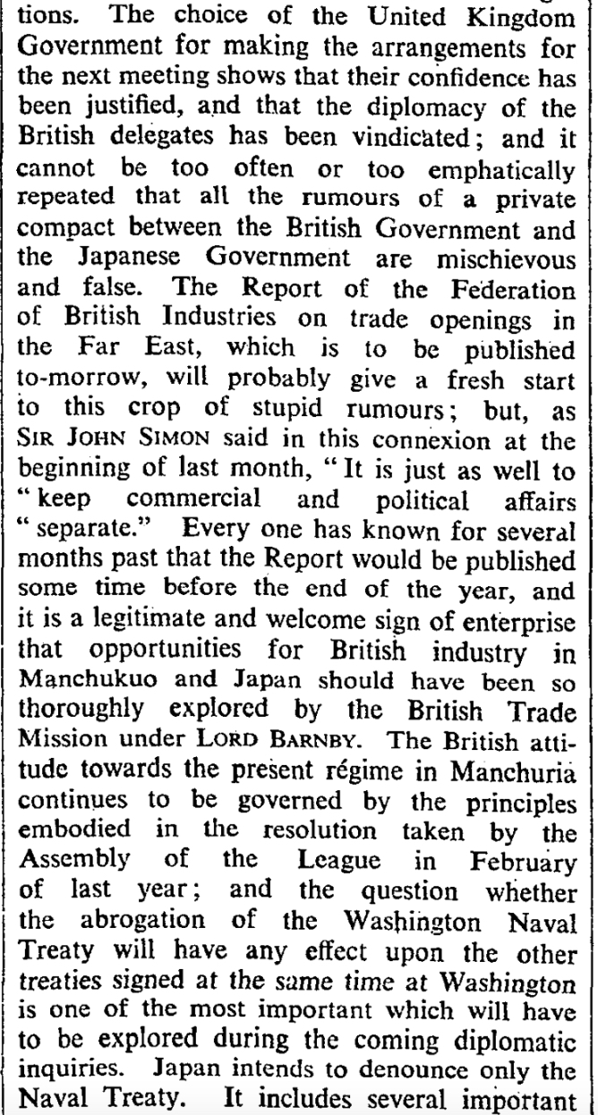 The Times 20 Dec 1934 Naval Talks Adjourned